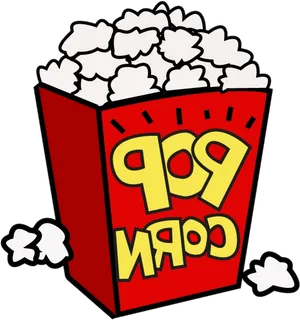 Red Popcorn Box Clipart PNG Image