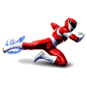 Red Power Ranger Lightning Effect Png 40 PNG Image