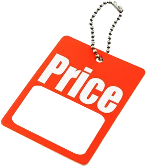 Red Price Tag Blank Label PNG Image