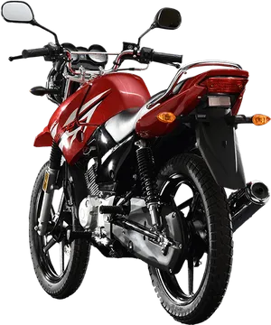 Red Pulsar Motorcycle Isolated PNG Image