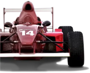 Red Race Car Number14 PNG Image