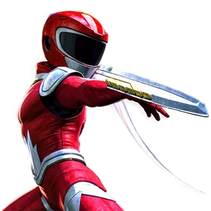 Red Ranger Sword Attack Png 60 PNG Image