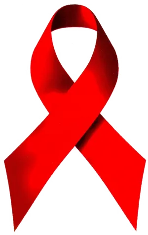 Red Ribbon Awareness Symbol PNG Image