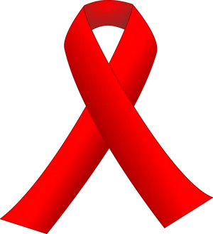 Red Ribbon Awareness Symbol PNG Image