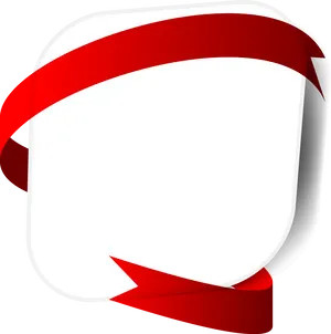 Red Ribbon Banner Graphic PNG Image