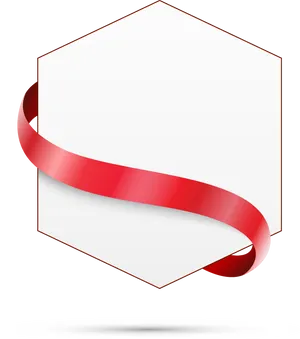 Red Ribbon Blank Tag Design PNG Image