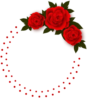 Red Rose Corner Frame Design PNG Image