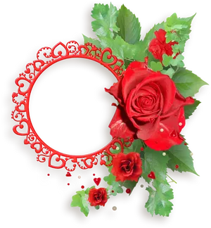 Red Rose Love Frame P N G PNG Image