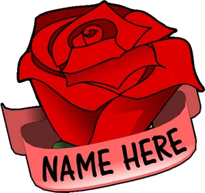 Red Rose Tattoo Design PNG Image