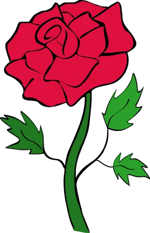 Red Rose Vector Art PNG Image