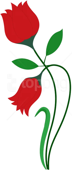 Red Rose Vector Art PNG Image