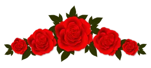 Red Roses Black Background PNG Image