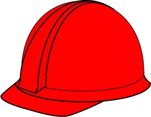 Red Safety Helmet Vector PNG Image