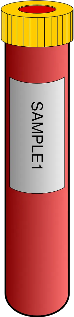 Red Sample Container Illustration PNG Image