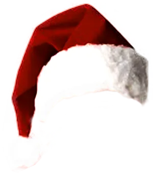 Red Santa Hat Black Background PNG Image