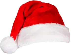 Red Santa Hat Black Background PNG