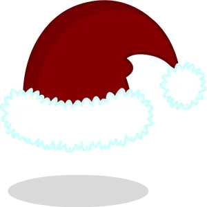 Red Santa Hat Cartoon PNG Image