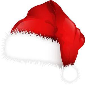 Red Santa Hat Illustration PNG Image