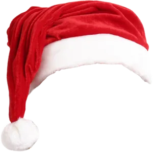 Red Santa Hat Isolatedon Black Background PNG Image