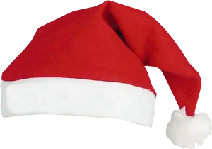 Red Santa Hat Isolatedon Black Background PNG Image