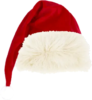 Red Santa Hat Isolatedon Black PNG Image