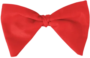 Red Satin Bow Tie PNG Image