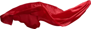 Red Satin Fabric Wave PNG Image