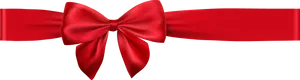 Red Satin Ribbon Bow PNG Image