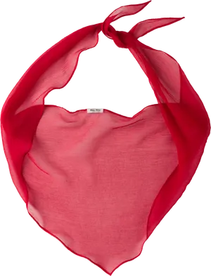 Red Scarf Knotted Transparent Background PNG Image