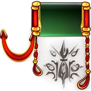 Red Scroll Banner Png Qbp66 PNG Image