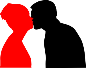 Red Silhouette Profile PNG Image