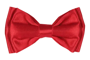 Red Silk Bow Tie PNG Image