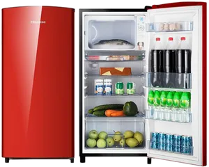 Red Single Door Refrigerator Full View PNG Image