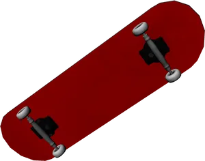 Red Skateboard Black Background PNG Image