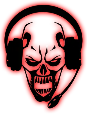 Red Skull Gamer Logo PNG Image