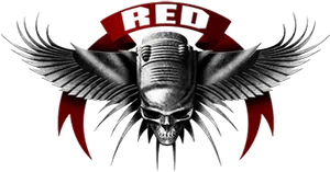 Red Skull Wings Logo PNG Image