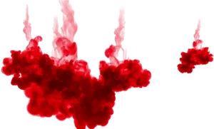 Red Smoke Plumes Abstract PNG Image