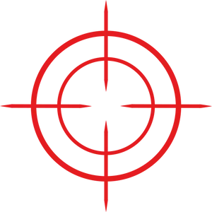 Red Sniper Crosshair Graphic PNG Image