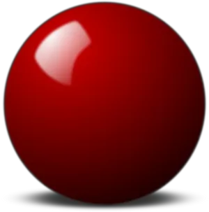 Red Snooker Ball Illustration.png PNG Image