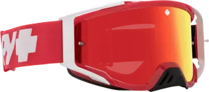 Red Snow Goggles Product Showcase PNG Image