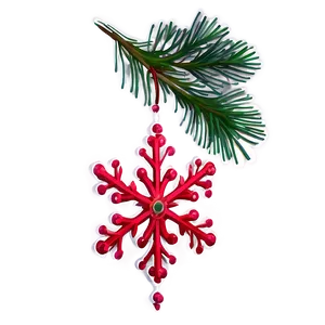 Red Snowflake Ornament Png Ctn PNG Image