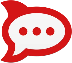 Red Speech Bubble Icon PNG Image