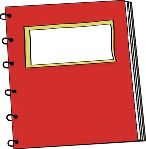 Red Spiral Notebook Clipart PNG Image