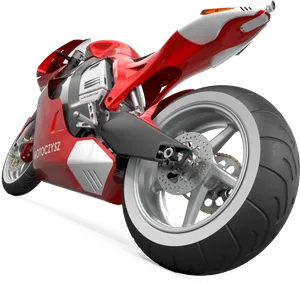 Red Sport Motorcycle Isolated PNG Image