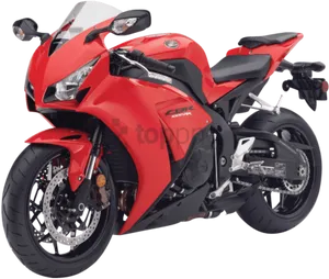 Red Sport Motorcycle Transparent Background PNG Image