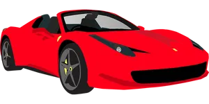 Red Sports Car Illustration PNG Image