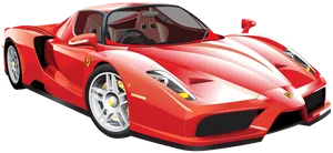 Red Sports Car Illustration PNG Image