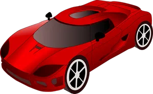 Red Sports Car Illustration PNG