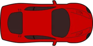 Red Sports Car Top View PNG Image