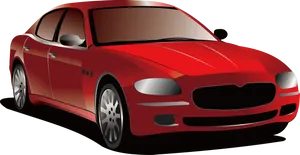 Red Sports Car Vector Illustration PNG Image